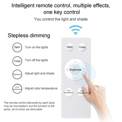 Macaron LED Rectangle Ceiling Lamp, Stepless Dimming, Size:110x70cm(Yellow) by bashfashion