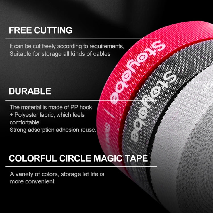 DUX DUICS Stoyobe Circle Hook and Loop Cable Ties, Length: 3m(Grey) by DUX DUCIS