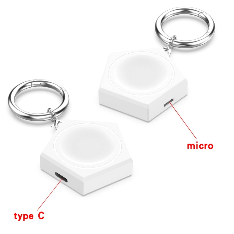 For Huawei Watch 3 / Watch 3 Pro / GT2 Pro / GT2 Pro ECG / Watch Buds Micro-USB Portable Universal Smart Watch Charger(White) by bashfashion