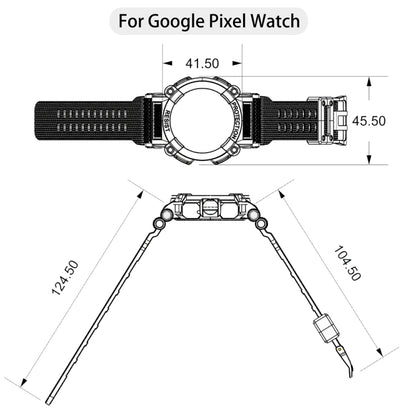 For Google Pixel Watch Three-proof Solid Color Integrated Watch Band(Red) by bashfashion