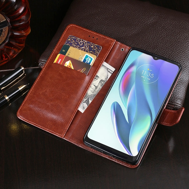 For Sharp Rouvo V idewei Crazy Horse Texture Leather Phone Case with Holder(Blue) by idewei