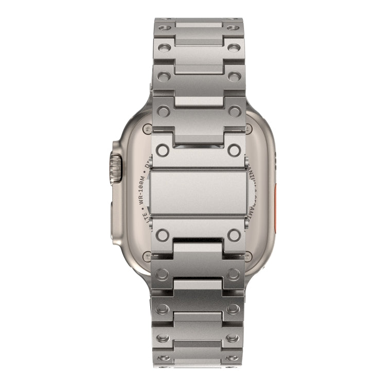 Double Rows Metal Watch Band For Apple Watch 38mm(Titanium) by bashfashion