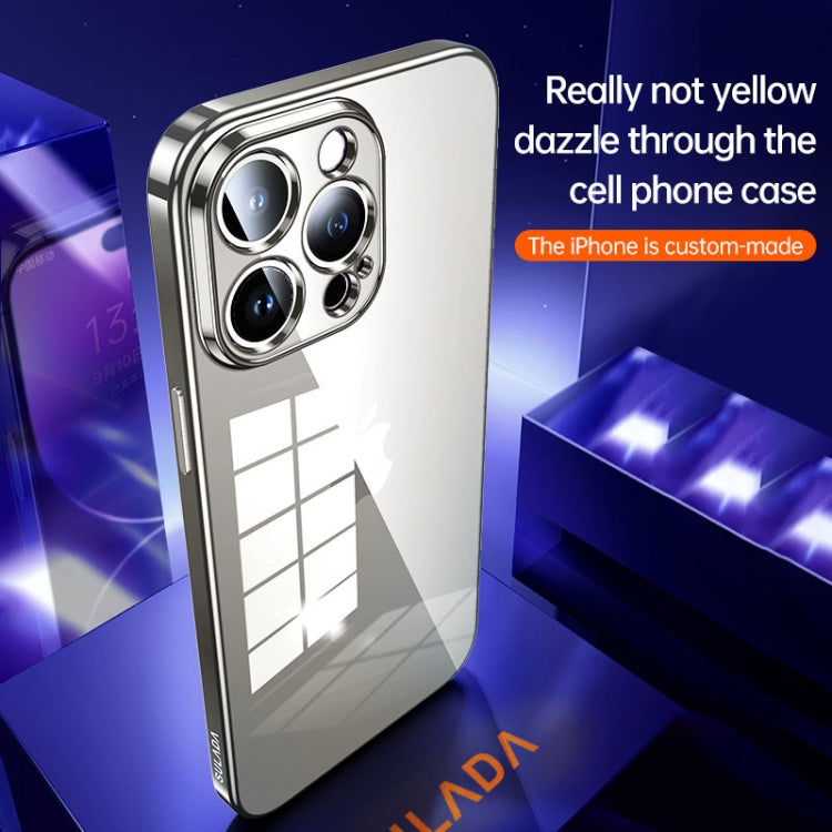 For iPhone 15 Plus SULADA Shine Through Series Plating TPU Transparent Phone Case(Gold) by SULADA