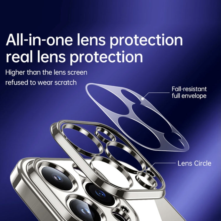 For iPhone 15 Pro Max SULADA Shine Through Series Plating TPU Transparent Phone Case(Space Black) by SULADA