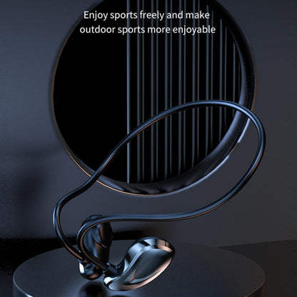 A60 Open Air Conduction Built-in Microphone Wireless Bluetooth Neckband Earphone(Grey) by bashfashion