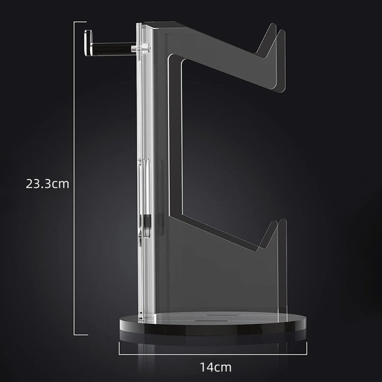 For PS4 / PS5 YX029 Headphone Gamepad Desktop Display Holder(Transparent+Black) by bashfashion