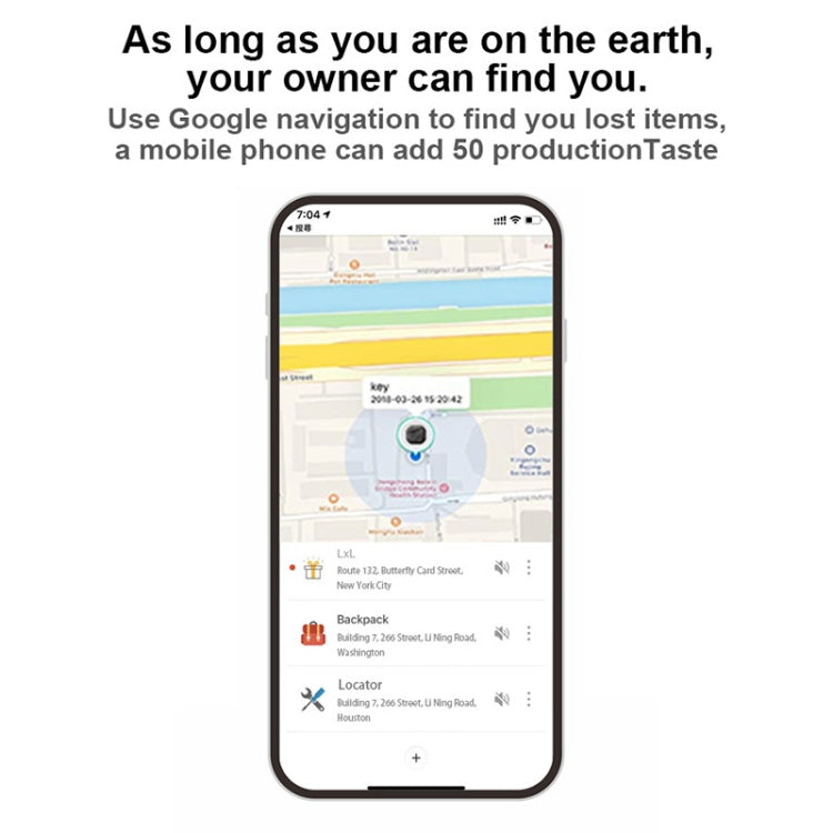 F6 Circular Global Location Tracker Anti-lost Device(Black) by bashfashion