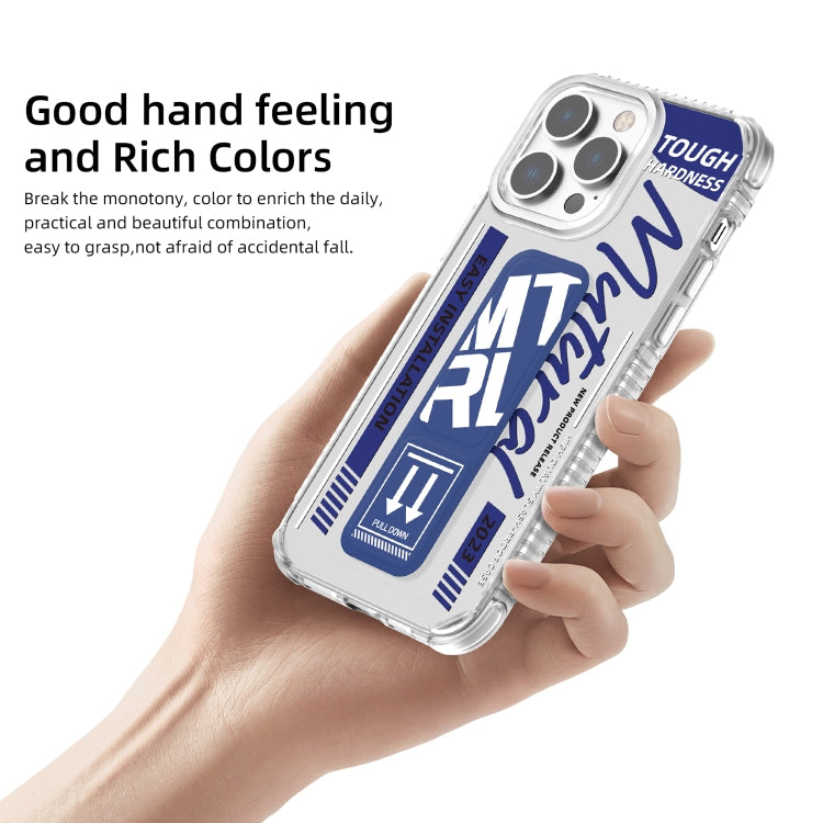 For iPhone 15 Pro Mutural Wing Flash Series TPU Phone Case with IML Stand(Red) by Mutural