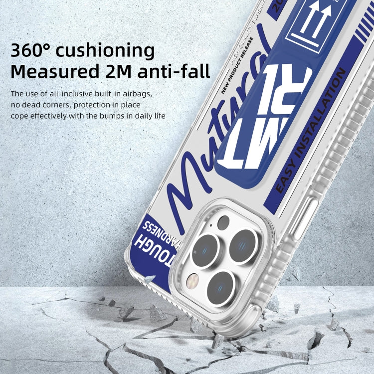 For iPhone 15 Pro Mutural Wing Flash Series TPU Phone Case with IML Stand(Red) by Mutural