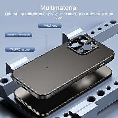 For iPhone 15 R-JUST RJ-61 Electroplating Frosted TPU + PC Phone Case(Blue) by R-JUST