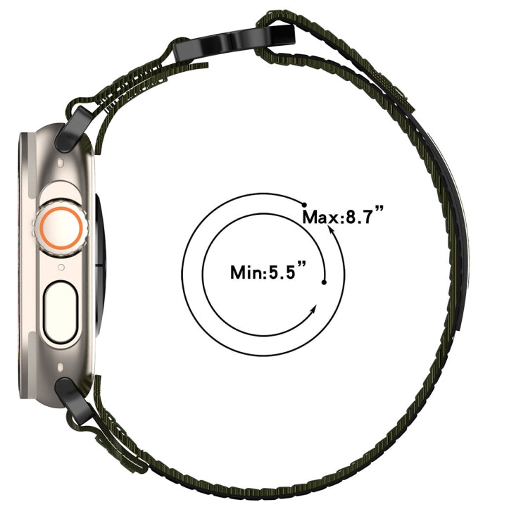 For Apple Watch SE 2023 40mm Nylon Hook And Loop Fastener Watch Band(Army Green) by bashfashion