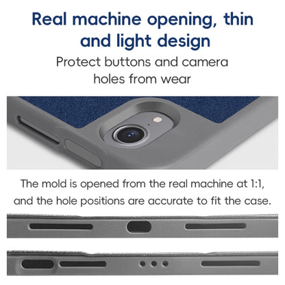 For iPad Pro 12.9 2022/2021/2020 ZGA Tri-Fold Voltage Smart Leather Tablet Case(Blue) by ZGA