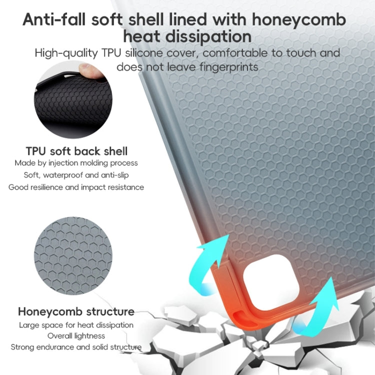 For iPad Pro 12.9 2022/2021/2020 ZGA Tri-Fold Voltage Smart Leather Tablet Case(Red) by ZGA