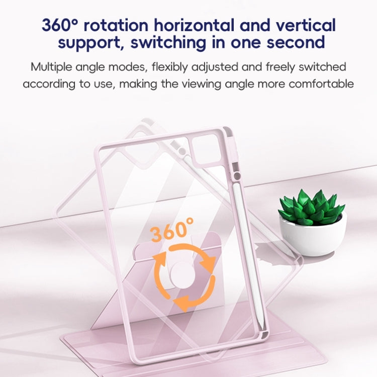 For iPad 10.2 2021/2020/2019 ZGA Tri-Fold 360 Rotation Smart Leather Tablet Case(Blue) by ZGA