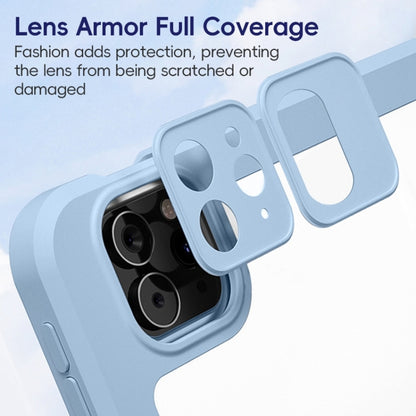 For iPad Air 10.9 2022 / 2020 ZGA Tri-Fold 360 Rotation Smart Leather Tablet Case(Black) by ZGA