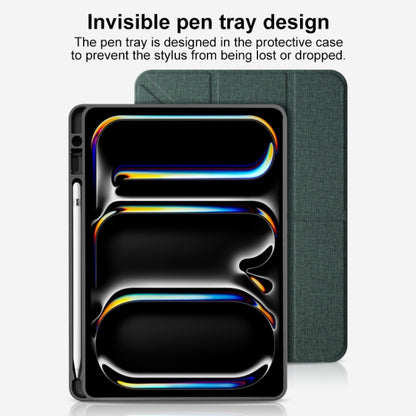 For iPad Pro 11 2025 / 2024 Mutural Multi-fold Smart Leather Tablet Case(Grey) by Mutural