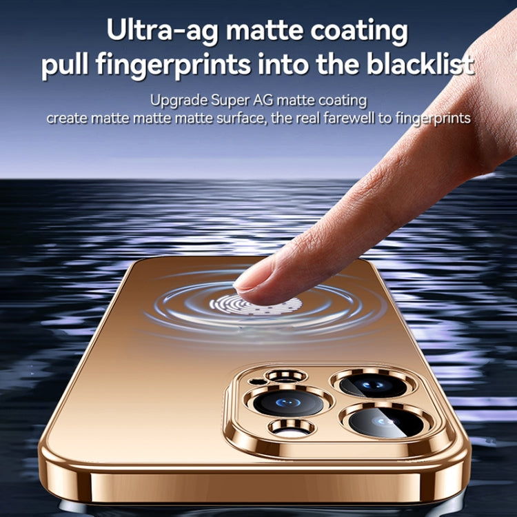 For iPhone 16 Plus SULADA Natural Color Series Electroplating Frosted TPU Phone Case(Gold) by SULADA