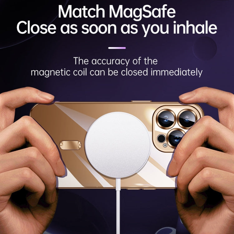 For iPhone 16 SULADA MagSafe Plating TPU Shockproof Phone Soft Case(Silver) by SULADA