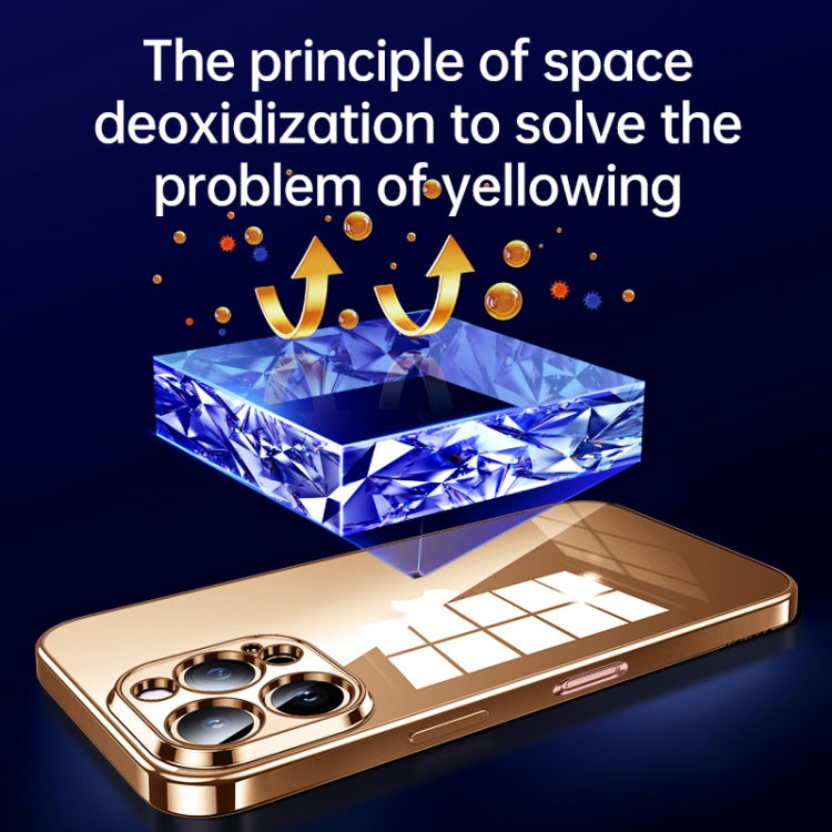 For iPhone 16 Pro Max SULADA Shine Through Series Plating TPU Transparent Phone Case(Space Black) by SULADA