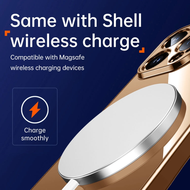 For iPhone 16 Plus SULADA Shine Through Series Plating TPU Transparent Phone Case(Gold) by SULADA