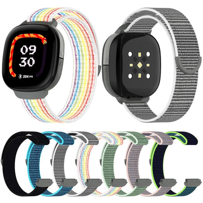 For Fitbit Ace LTE Nylon Loop Watch Band(Dark Blue) by bashfashion