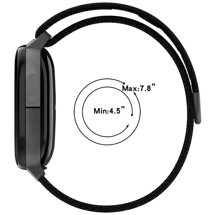 For Fitbit Ace LTE Nylon Loop Watch Band(Black) by bashfashion