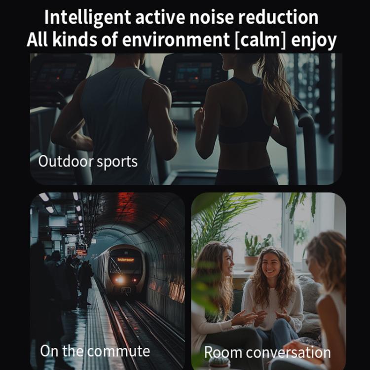 Dmooster D19 Pro ANC and EDC Noise Reduction Bluetooth Headphones(Black) by D MOOSTER