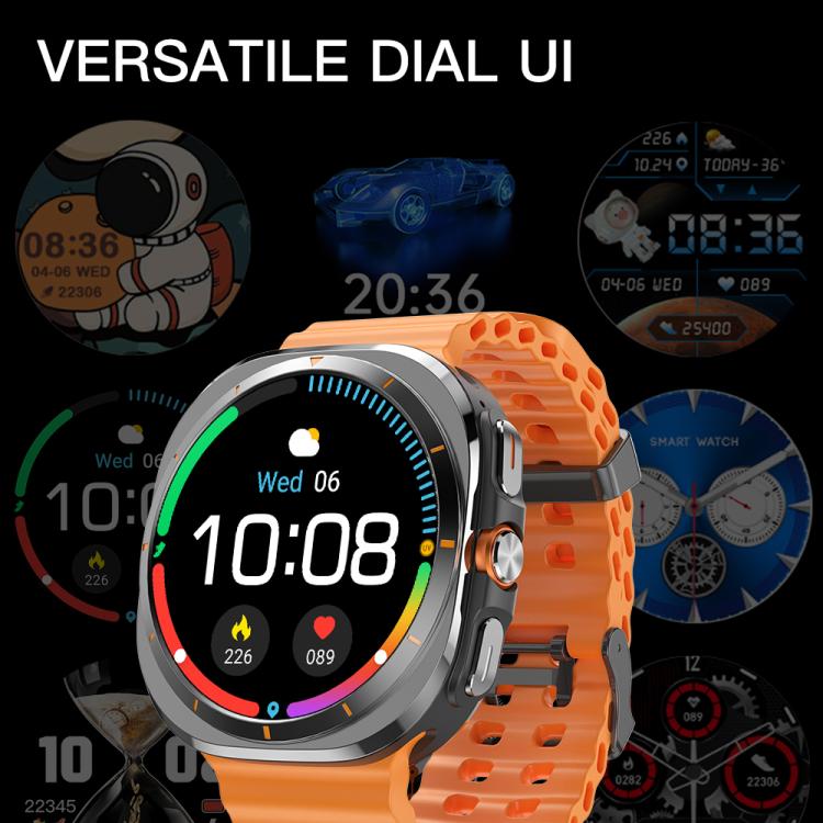 X7 1.51 inch IPS Screen Bluetooth Smart Watch Supports Healthy Monitoring(Orange) by bashfashion