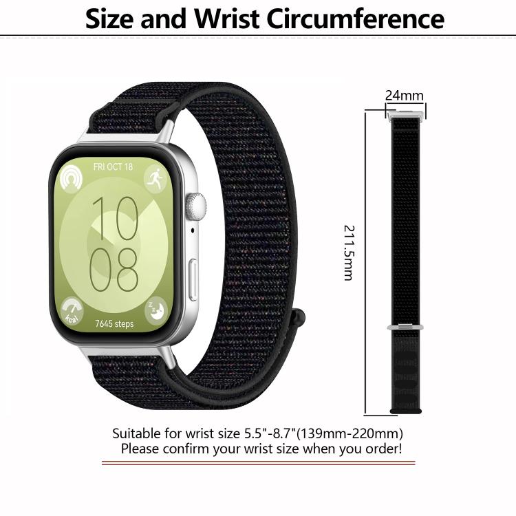 For Huawei Watch Fit3 Kalebol Hook and Loop Nylon Strap(Beige) by Kalebol