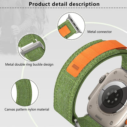 For Apple Watch 42mm / 41mm / 40mm / 38mm Kalebol Canvas Pattern Nylon Loop Strap(Army Green) by Kalebol