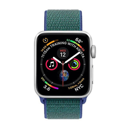 For Apple Watch 42mm / 41mm / 40mm / 38mm xDfind Nylon Loop Hook and Loop Fastener Watch Band(Dark Blue) by xDfind