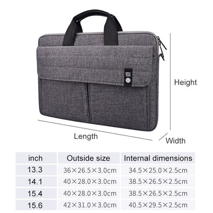 ST08 Handheld Briefcase Carrying Storage Bag without Shoulder Strap for 13.3 inch Laptop(Grey) by bashfashion