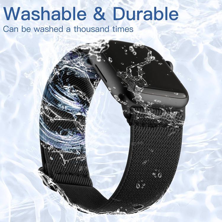 For Apple Watch 38 / 40 / 41 / S10 42mm xDfind Adjustable Slide Buckle Elastic Nylon Watch Band(Yellow) by xDfind