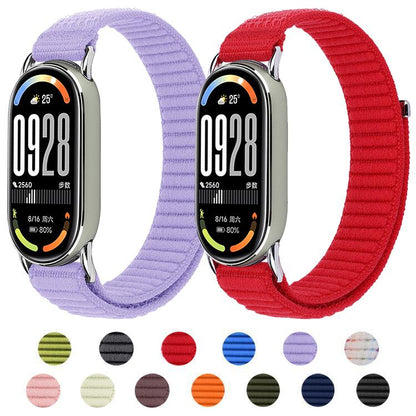 For Xiaomi Smart Band 10 / 9 / 8 xDfind Woven Nylon Hook And Loop Fastener Watch Band(Starlight) by xDfind