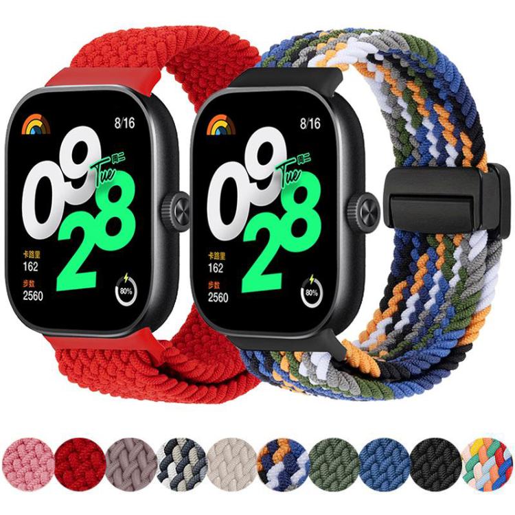 For Xiaomi Band 9 Pro/8 Pro/Redmi Watch 6/5/4 xDfind Magnetic Buckle Nylon Braid Loop Watch Band(Starlight) by xDfind