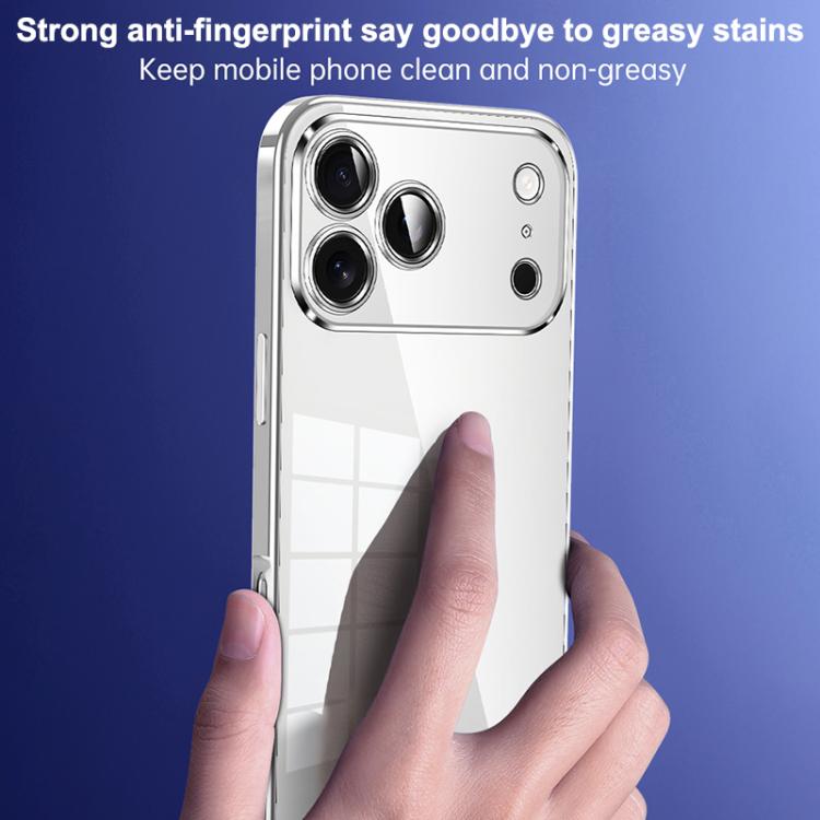 For iPhone 17 Pro Max SULADA Shine Through Series Plating TPU Transparent Phone Case(Silver) by SULADA