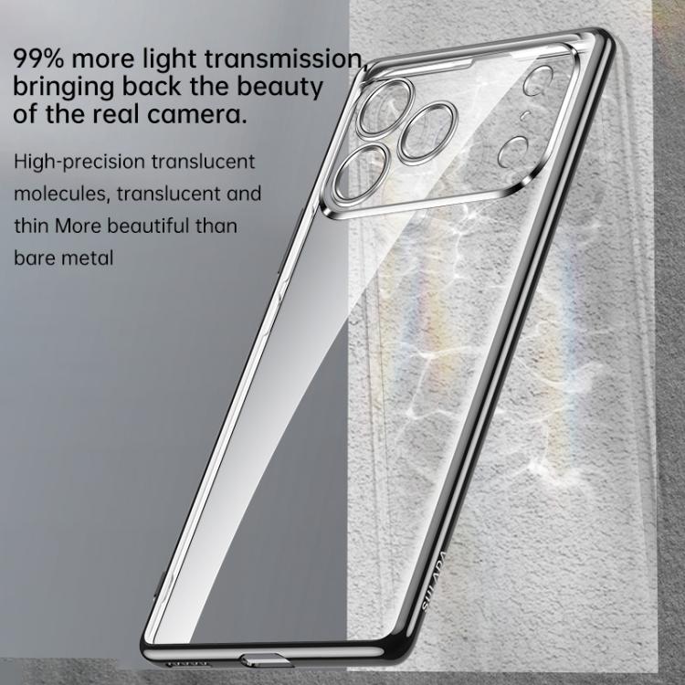 For iPhone 17 SULADA Shine Through Series Plating TPU Transparent Phone Case(Silver) by SULADA