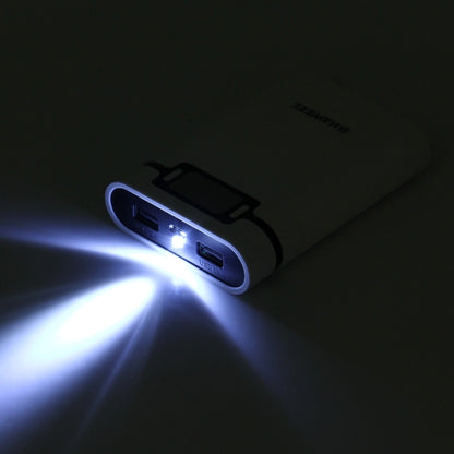 HAWEEL DIY 4 x 18650 Battery (Not Included) 10000mAh Power Bank Shell Box with 2 x USB Output & Display for iPhone, Galaxy, Sony, HTC, Google, Huawei, Xiaomi, Lenovo and other Smartphones(White) by HAWEEL