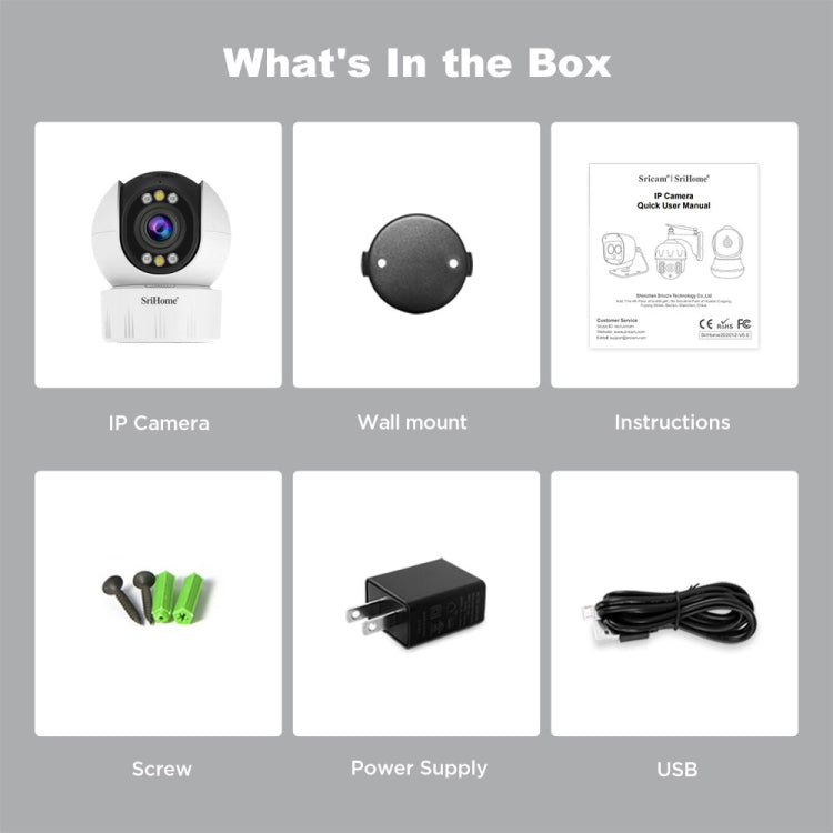 SriHome SH046 4.0 Million Pixels FHD Low Power Consumption Wireless Home Security Camera System (AU Plug) by SriHome