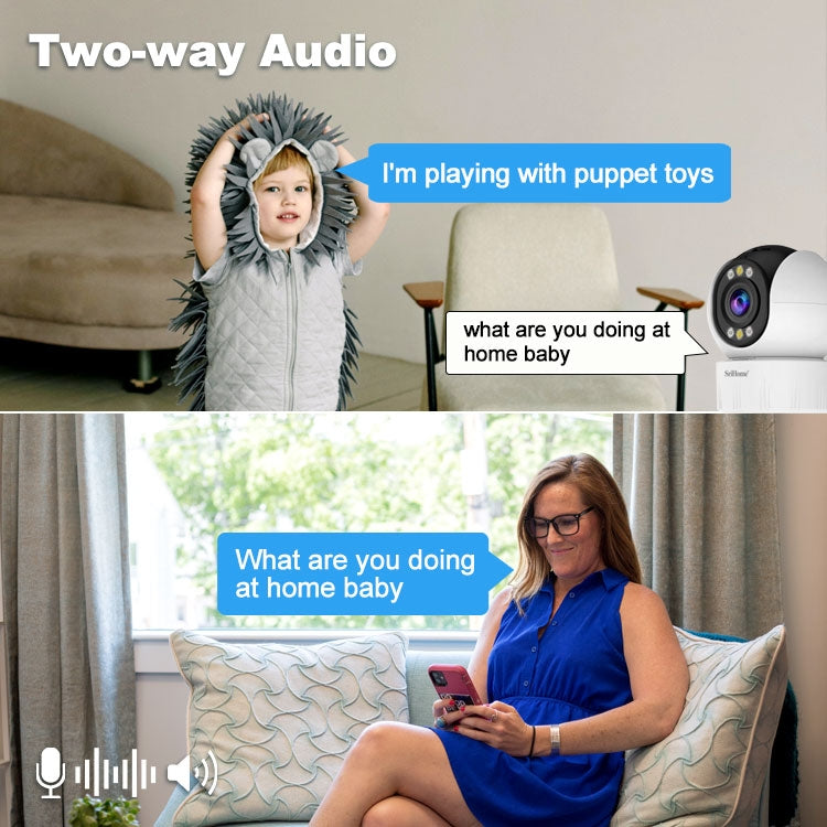 SriHome SH046 4.0 Million Pixels FHD Low Power Consumption Wireless Home Security Camera System (AU Plug) by SriHome