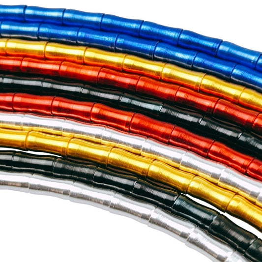 BIKERSAY Bicycle Fishbone Variable Speed Cable Tube Set Aluminum Alloy Bamboo Joint Line Pipes(Gold) by BIKERSAY