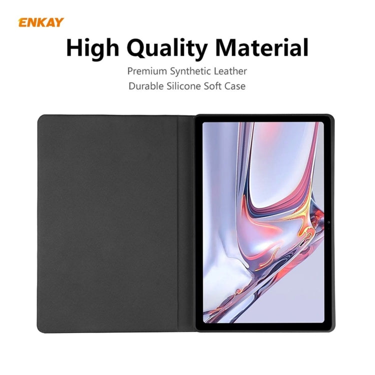 For Samsung Galaxy Tab A7 10.4 T500 / T505 2020 / 2022 ENKAY Cow Texture TPU Leather Smart Case(Green) by ENKAY