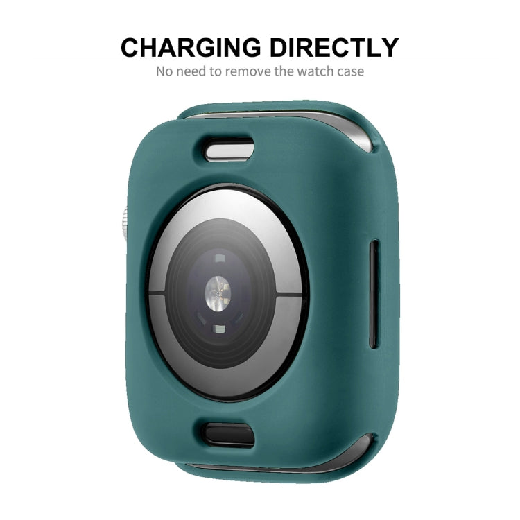 ENKAY TPU Case + Full Coverage PET Screen Protector For Apple Watch Series 9 / 8 / 7 41mm(Dark Blue) by ENKAY