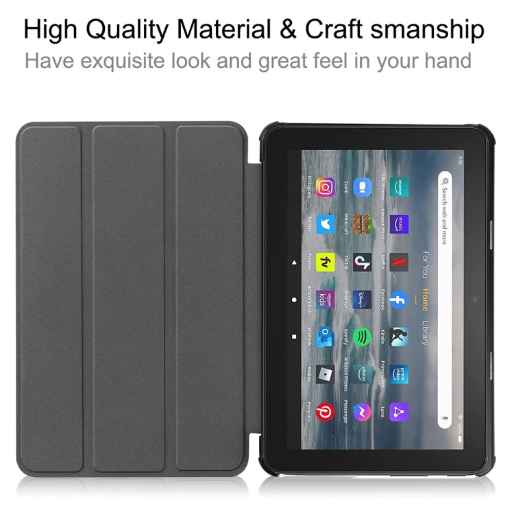 For Amazon Fire 7 12th 2022 JSM Smart Leather Tablet Case(Galaxy) by jumper