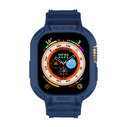 For Apple Watch Ultra 3 / 2 / 1 49mm JUNSUNMAY Integrated TPU Case Adjustable Elastic Watch Band(Grey) by JUNSUNMAY