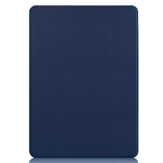 For Microsoft Surface Pro 9 JUNSUNMAY Custer Solid Color 3-Fold Stand Leather Tablet Case(Dark Blue) by JUNSUNMAY