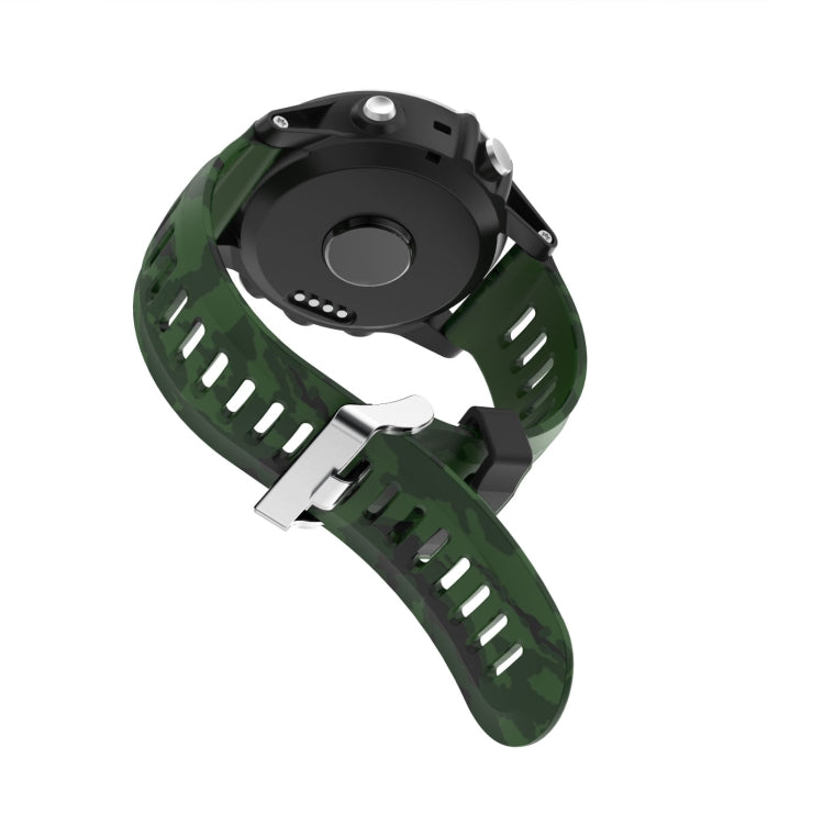 For Garmin Tactix Delta 26mm Camouflage Printed Silicone Watch Band(Grey+Army Camouflage) by bashfashion