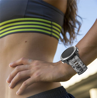 For Garmin Tactix 7 26mm Camouflage Printed Silicone Watch Band(Grey+Army Camouflage) by bashfashion