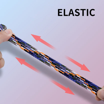 For Xiaomi Mi Band 8 ENKAY Hat-Prince 2 in 1 Set Full Coverage Screen Protector + Elastic Braided Nylon Watch Band(Blue White) by ENKAY