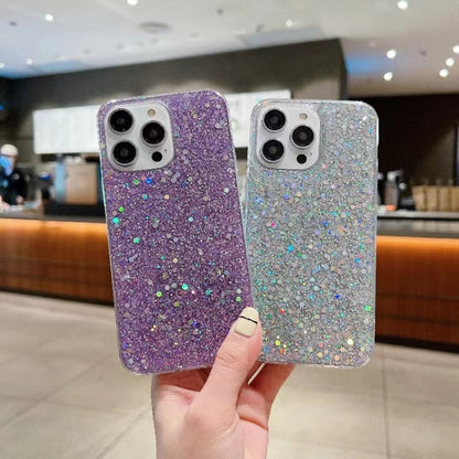 For iPhone 16e Glitter Sequins Epoxy TPU Phone Case(Silver) by bashfashion